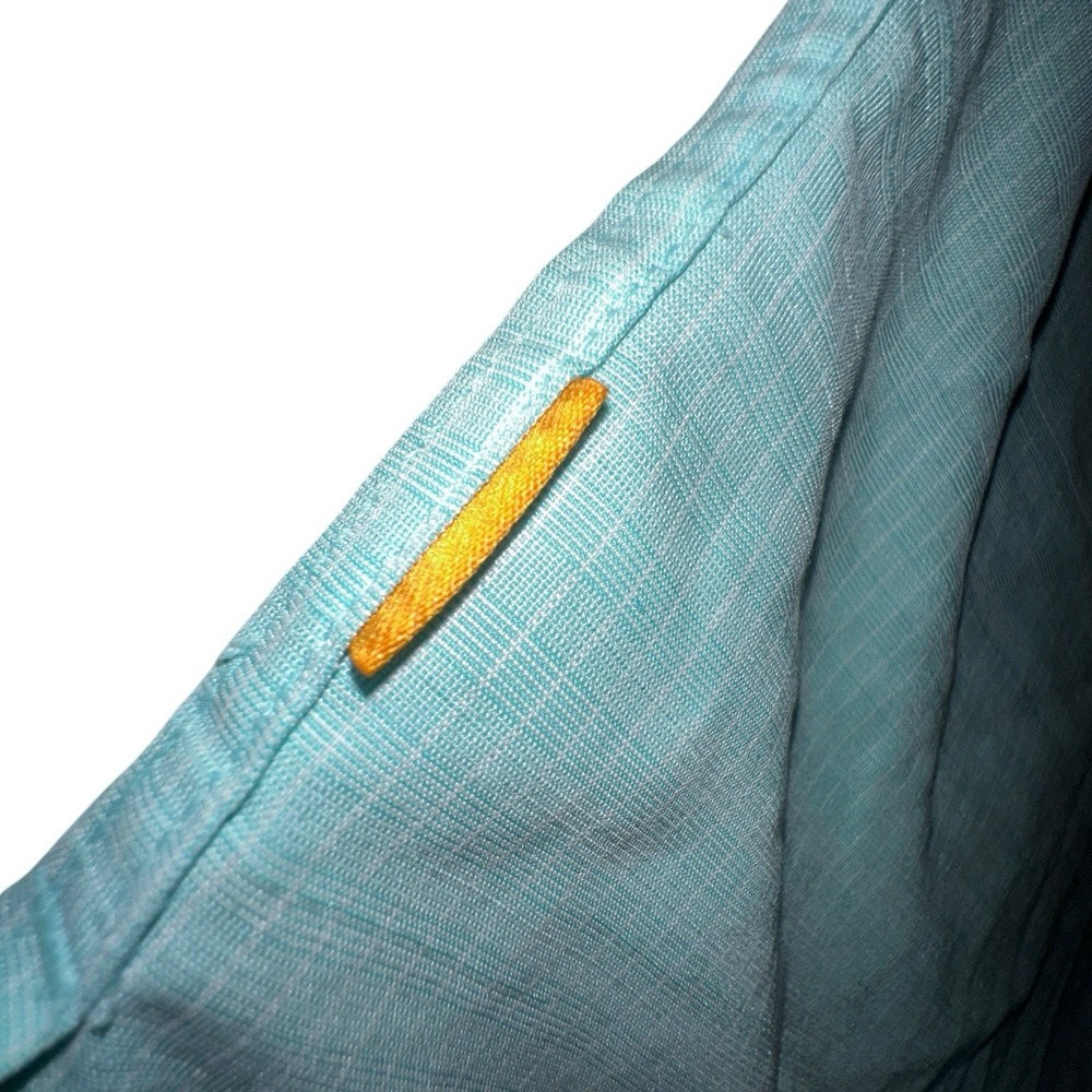 Quiksilver Waterman Mens L Blue Stripe Button Up Outdoor‎ Summer Comfort Fit - Picture 6 of 10